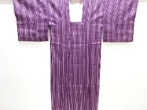 縞に抽象模様織り出し雨コート